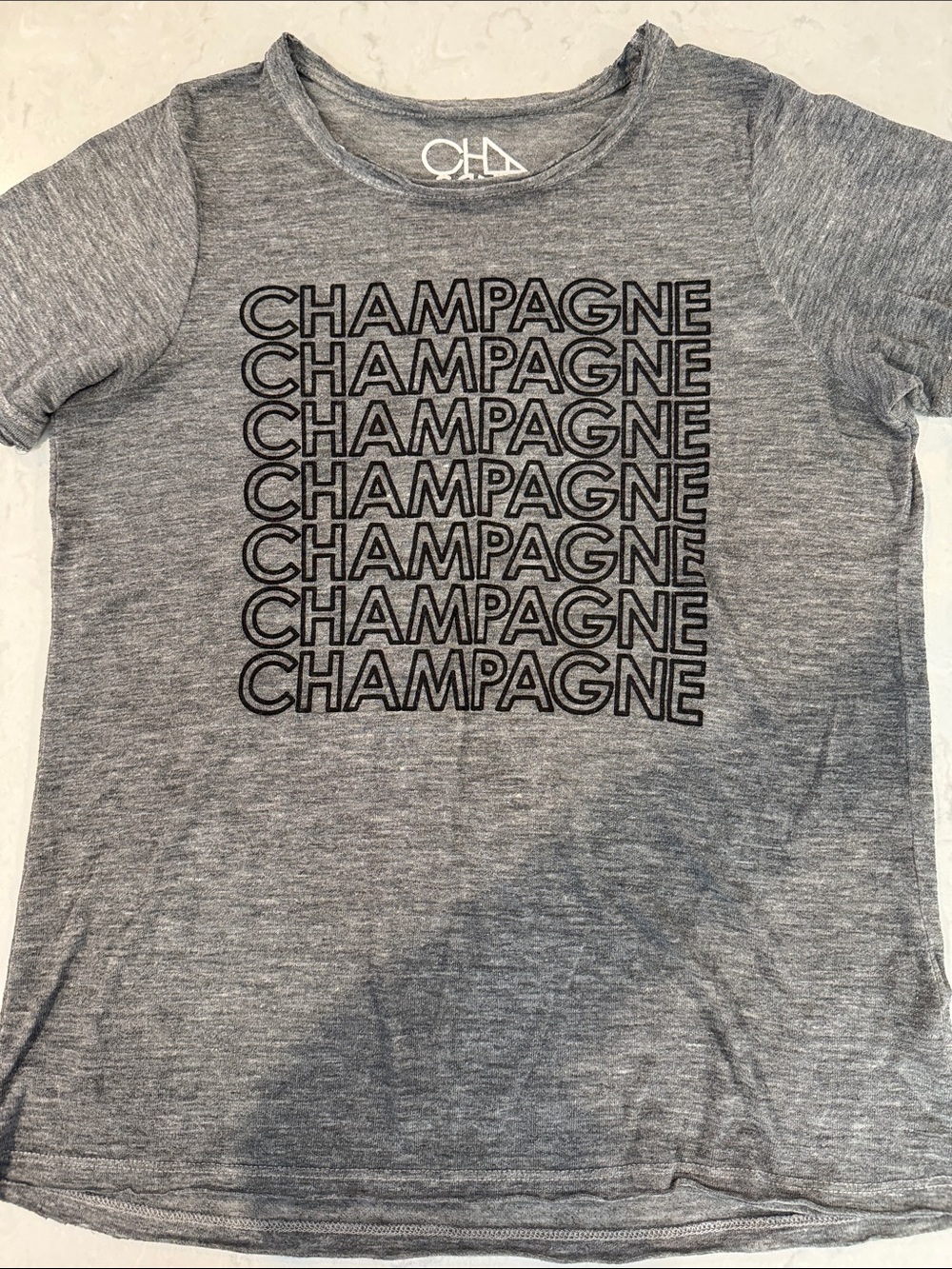 Chaser 'CHAMPAGNE' Grey Tee